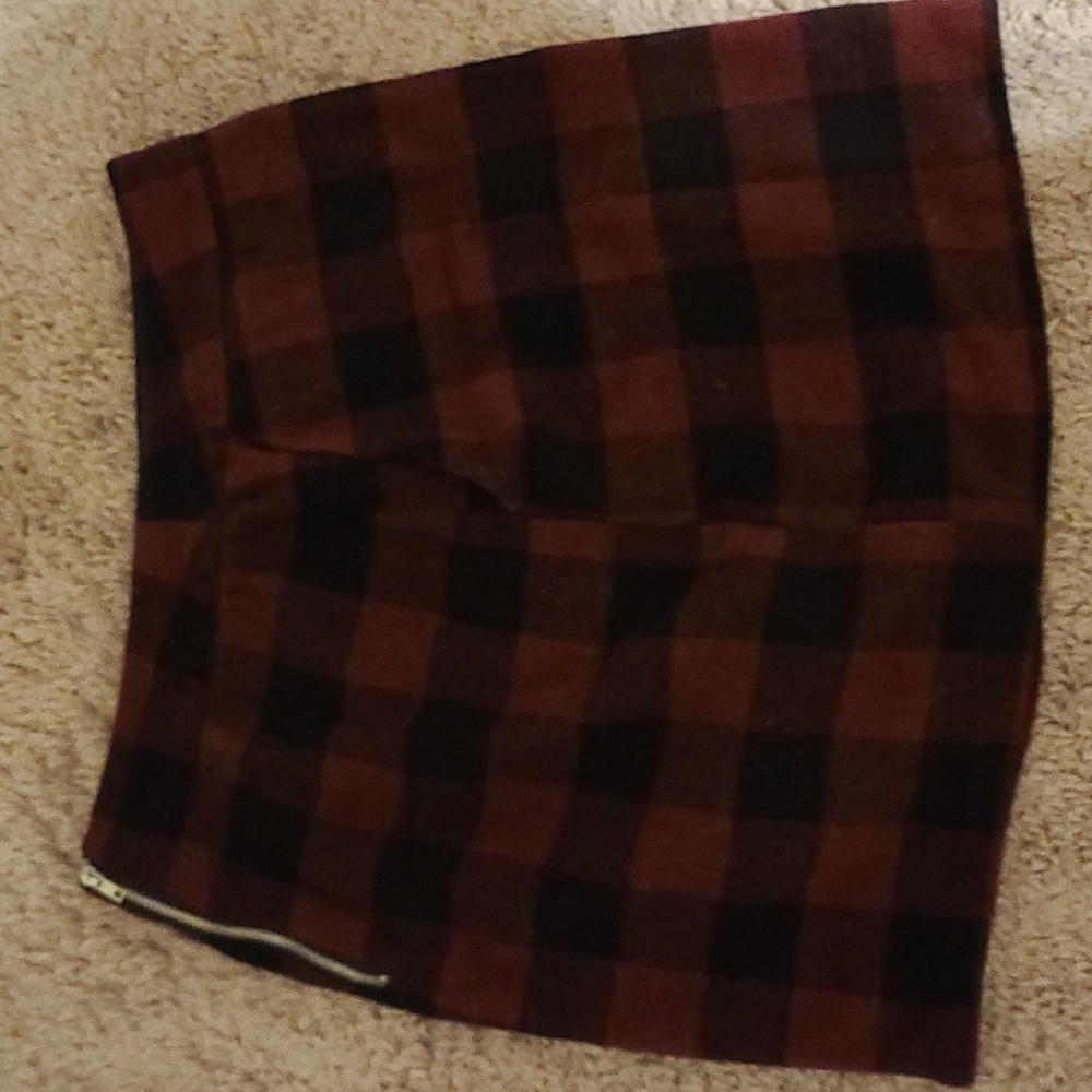 Plaid mini skirt